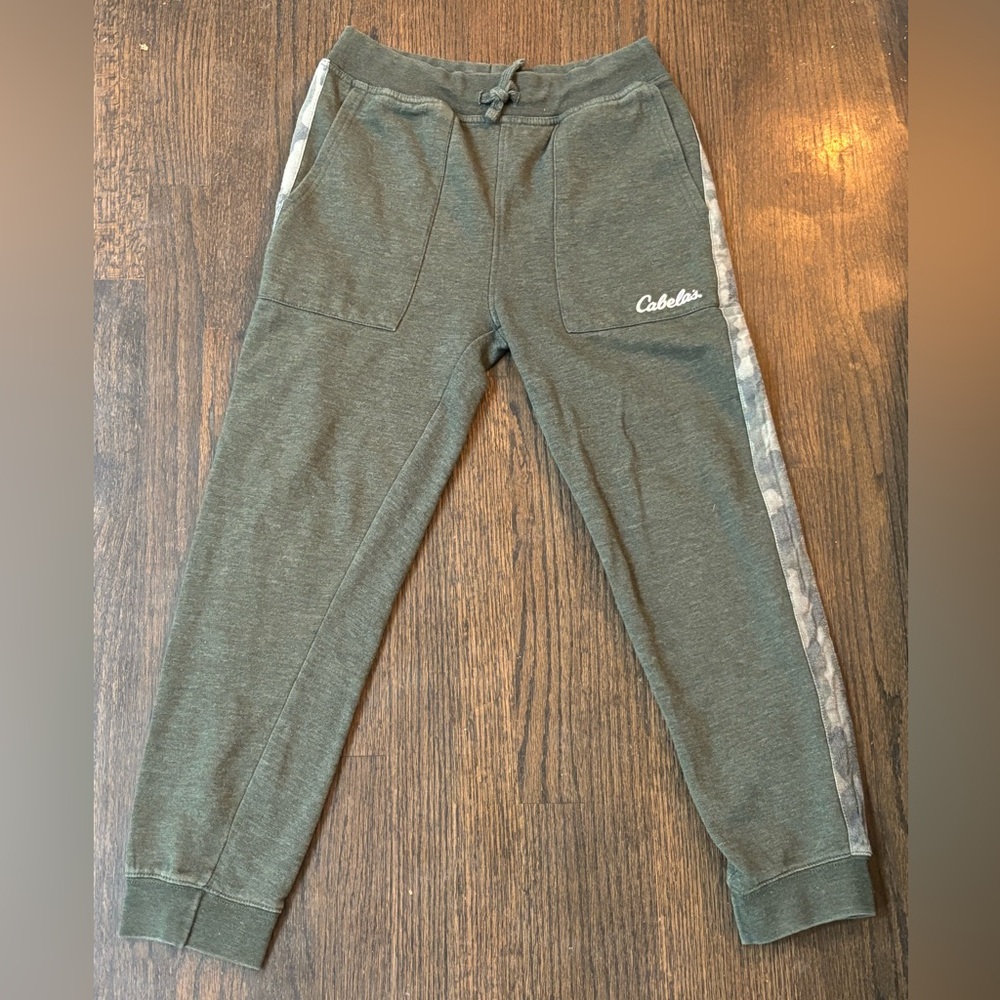 Cabela's Green Jogger Sweatpants Elastic Cuffs